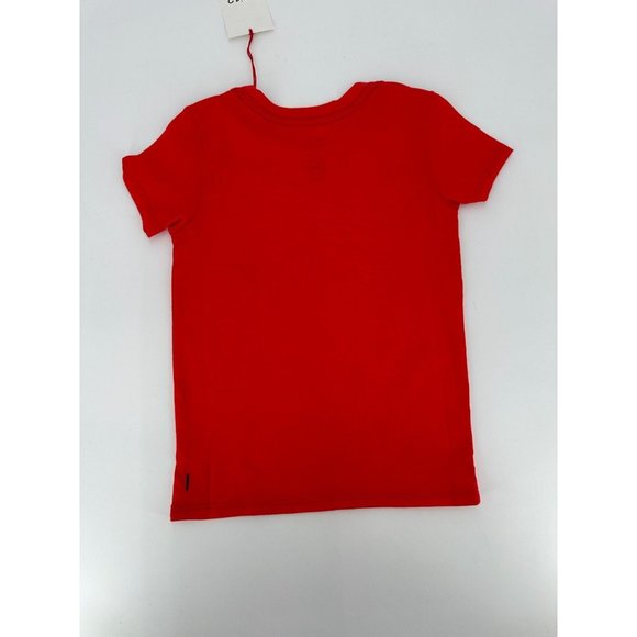 12|12 Short Sleeve Organic Pima Cotton Tee sz 0-3 Months Solid Red Plain T-Shirt - Picture 4 of 6